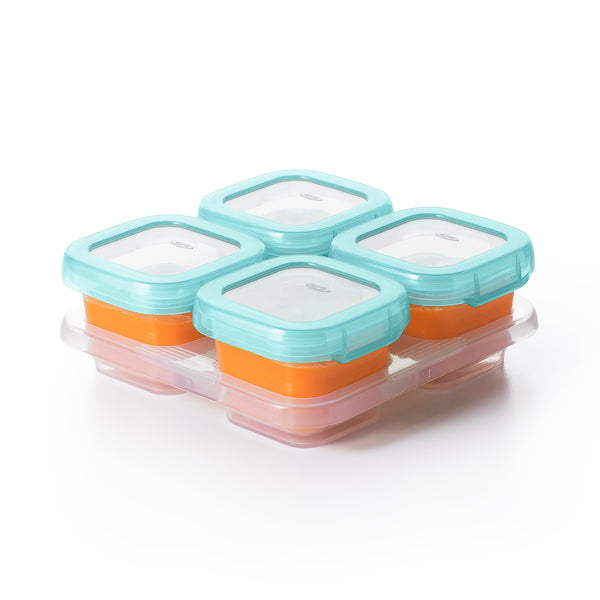 กล่องเก็บอาหารเด็ก ขนาด 4 ออนซ์ สีฟ้า l OXO Tot Baby Blocks 4 oz. Aqua