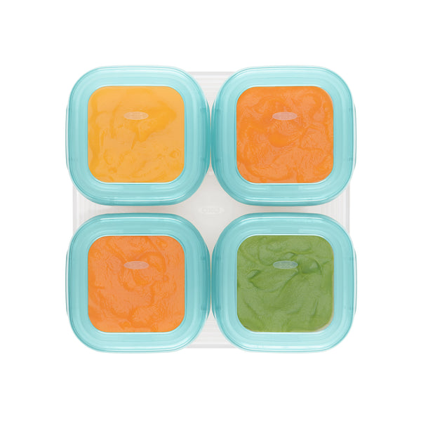 กล่องเก็บอาหารเด็ก ขนาด 4 ออนซ์ สีฟ้า l OXO Tot Baby Blocks 4 oz. Aqua