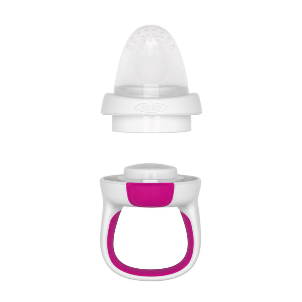 จุกซิลิโคนป้อนอาหารเด็ก สีชมพู l OXO Tot Teething Feeder Pink