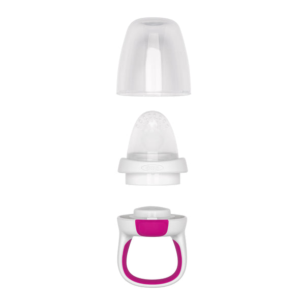 จุกซิลิโคนป้อนอาหารเด็ก สีชมพู l OXO Tot Teething Feeder Pink