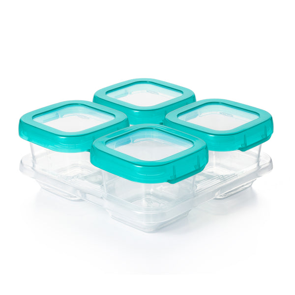 กล่องเก็บอาหารเด็ก ขนาด 6 ออนซ์ สีฟ้าน้ำทะเล l OXO Tot Baby Blocks 6 oz. Teal