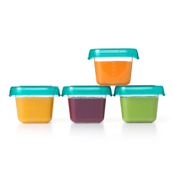 กล่องเก็บอาหารเด็ก ขนาด 6 ออนซ์ สีฟ้าน้ำทะเล l OXO Tot Baby Blocks 6 oz. Teal