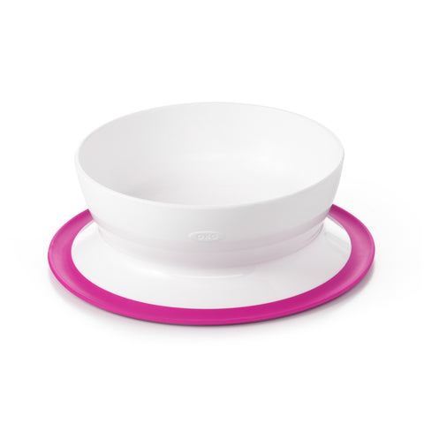 ชามอาหารเด็ก ที่ยึดติดกับโต๊ะ สีชมพู l OXO Tot Stick & Stay Suction Bowl Pink