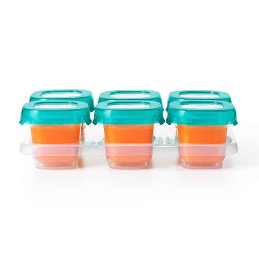 ชุดกล่องเก็บอาหารเด็ก สีฟ้าน้ำทะเล 2 ออนซ์ (3 ชุด) I OXO TOT Teal Baby Blocks Set 2 oz (3 Pieces)