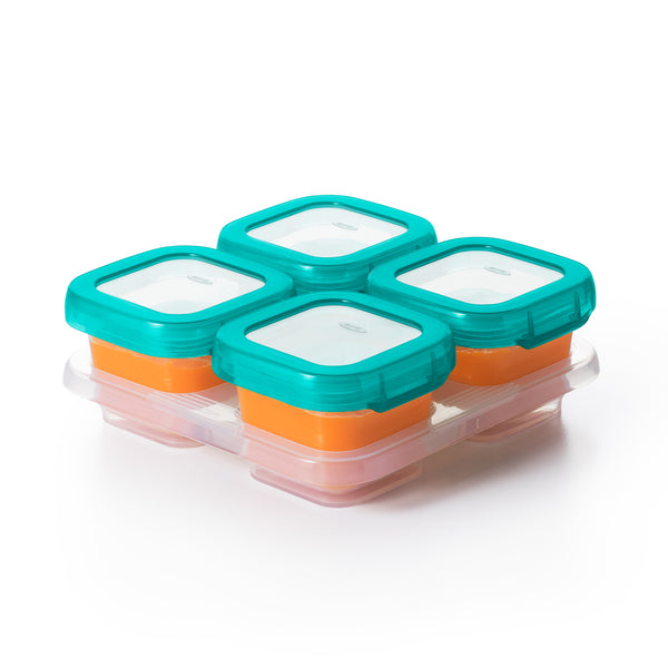 กล่องเก็บอาหารเด็ก ขนาด 4 ออนซ์ สีฟ้าน้ำทะเล l OXO Tot Baby Blocks 4 oz. Teal