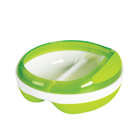 จานป้อนอาหารเด็ก สีเขียว l OXO Tot Divided Feeding Dish With Removable Ring Green