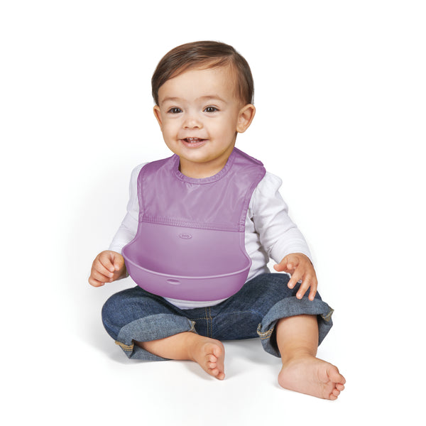 ผ้ากันเปื้อนเด็ก สีม่วงพาสเทล | OXO Tot Roll-Up Bib Lilac