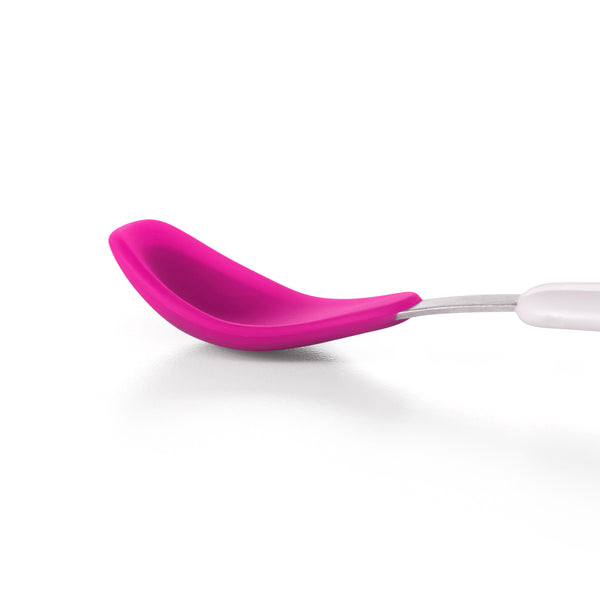 ช้อนป้อนอาหารเด็ก แพคคู่ สีชมพู | OXO Tot Feeding Spoon Set with Soft Silicone Pink