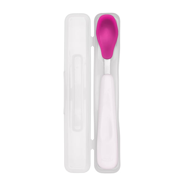 ช้อนป้อนอาหารเด็ก แบบพกพา สีชมพู | OXO Tot On the Go Feeding Spoon Pink