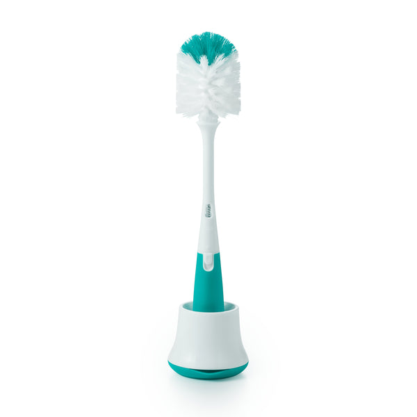 แปรงล้างขวดนม และ ล้างจุกนม | OXO Tot Bottle Brush with Nipple Cleaner and Stand Teal