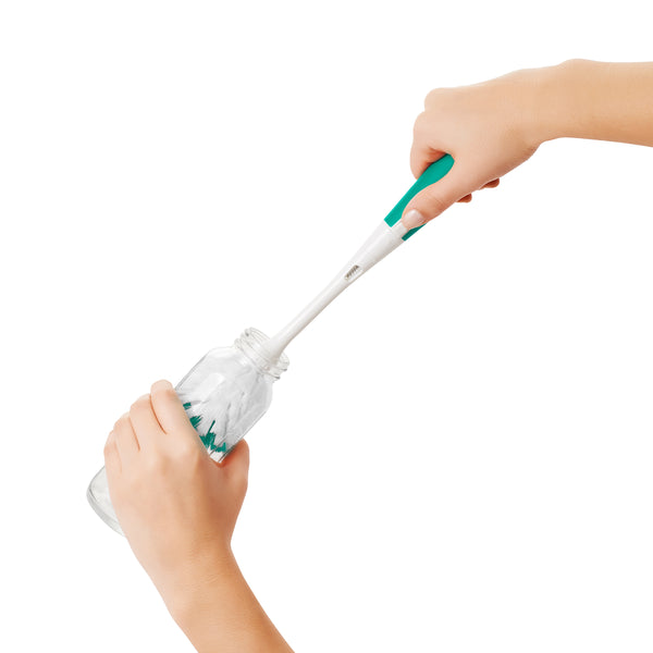 แปรงล้างขวดนม และ ล้างจุกนม | OXO Tot Bottle Brush with Nipple Cleaner and Stand Teal